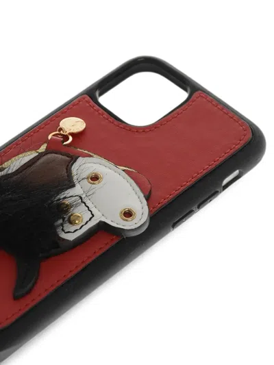 Stella Mccartney Horse-patchwork Strap Iphone 11 Pro Case In Red
