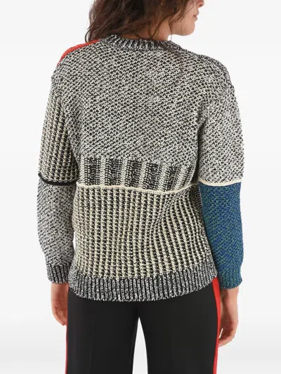 Stella Mccartney Patchwork Crochet-knit Sweater In Multi