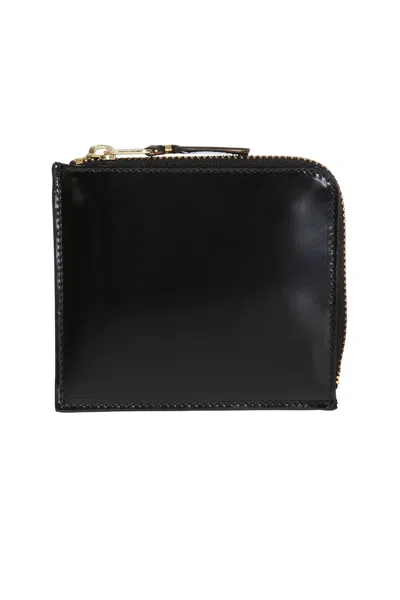 Comme Des Garçons Leather Wallet In Black