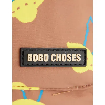 Bobo Choses Kids' Pixel Space-print Shell Backpack Brown In Brown