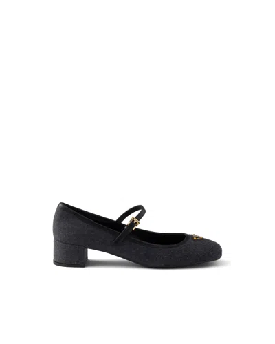 Prada Fabric Pumps In Black
