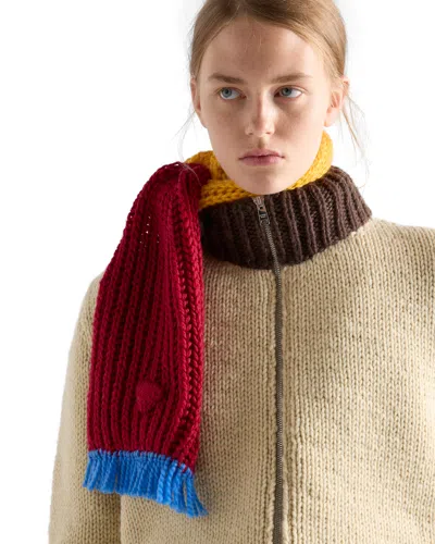 Prada Wool Scarf In Multicolored