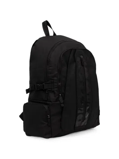 Blauer Logo-print Zip-pocket Backpack In Black