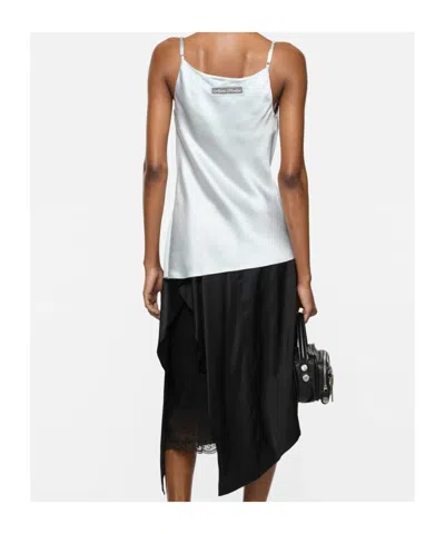 Acne Studios Shiny Satin Tank Top In Multi