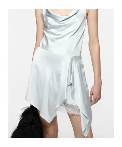 Acne Studios Ruffled Satin Skirt In Multi