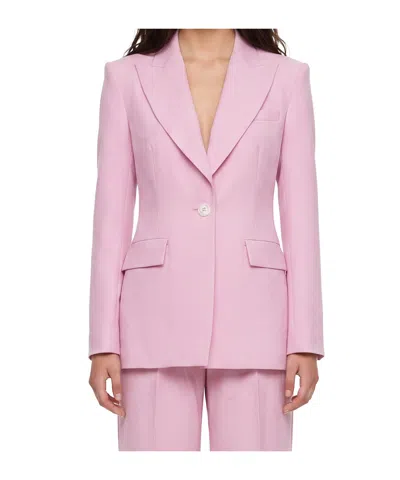 Alex Perry Single-breasted Virgin-wool Blazer In Multi