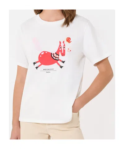 Weekend Max Mara Short-sleeved T-shirt In White
