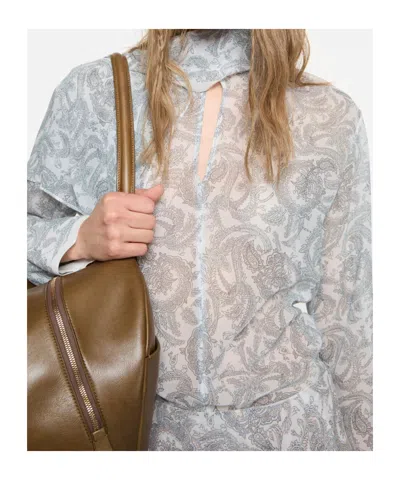 Acne Studios Silk Paisley Blouse In Multi