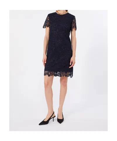 Max Mara Short-sleeved Dress In Blue