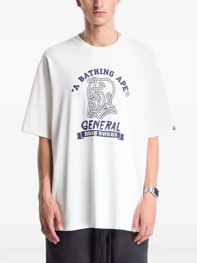 A Bathing Ape Ape General T-shirt In White