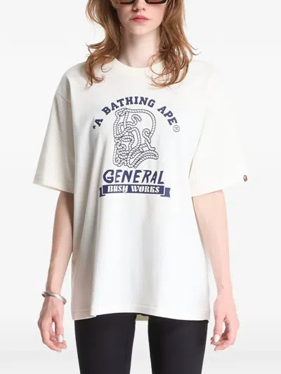 A Bathing Ape Ape General T-shirt In White
