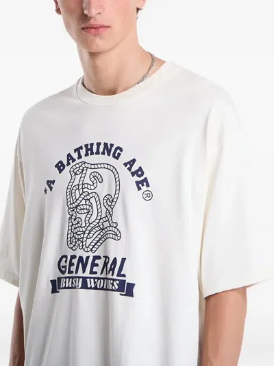 A Bathing Ape Ape General T-shirt In White