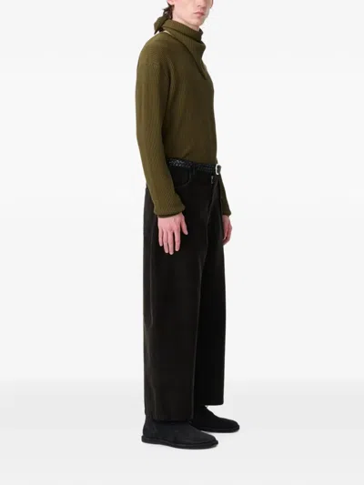 Studio Nicholson 리소 코듀로이 와이드 팬츠 In Black