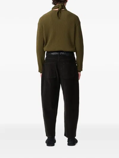 Studio Nicholson 리소 코듀로이 와이드 팬츠 In Black