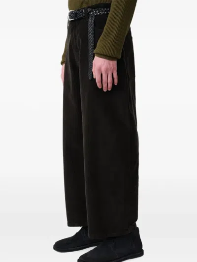 Studio Nicholson 리소 코듀로이 와이드 팬츠 In Black
