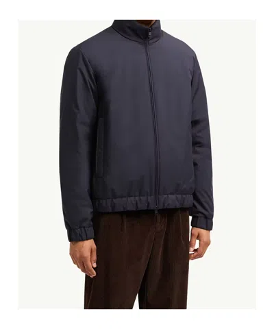 Moncler Luserna Short Down Jacket In Blue