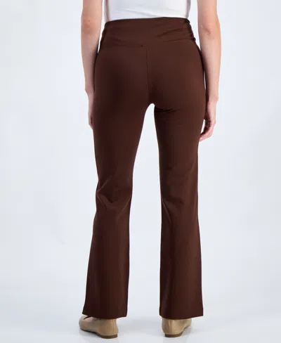 Style & Co Petite Pull-on Bootcut Ponte Pants, Created For Macy's In Brown