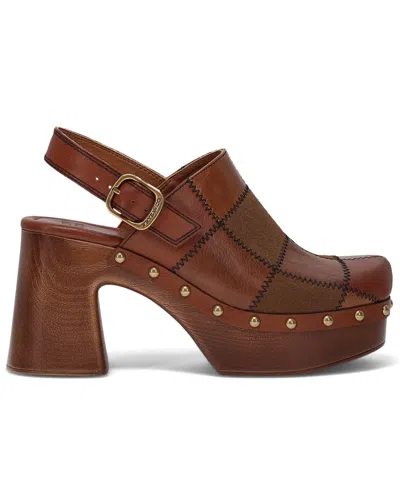 Frye And Co Wylie Patchwork Clog In Brown