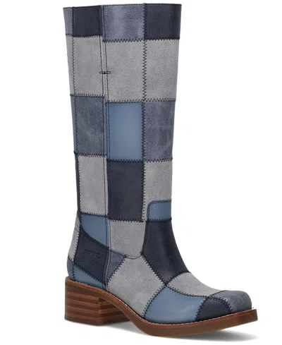 Frye And Co Miranda Patchwork In Blue