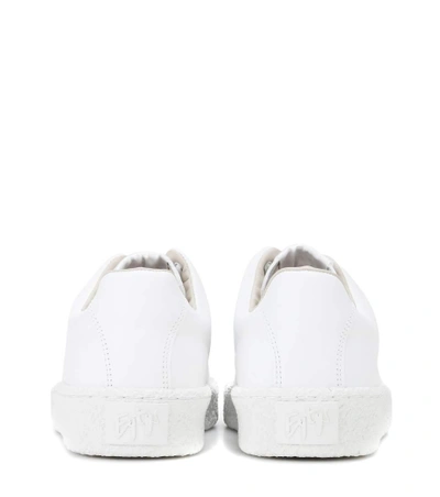 Shop Eytys Ace Leather Sneakers In White