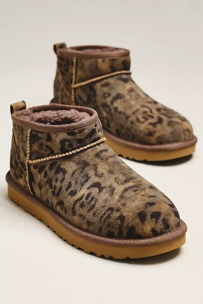 Ugg Stivaletto Donna Classic Ultra Mini Spotted Animalier In Brown