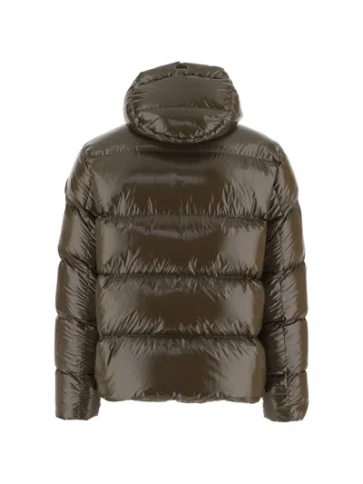 Herno Quilted Down Jacket With Adjustable Hood And Elasticated Hems In Brown