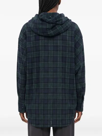 Darkpark Check-pattern Ring-detail Shirt In Multi
