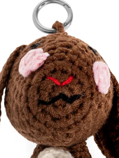 Munthe Vallate Crochet Rabbit Keychain In Multi