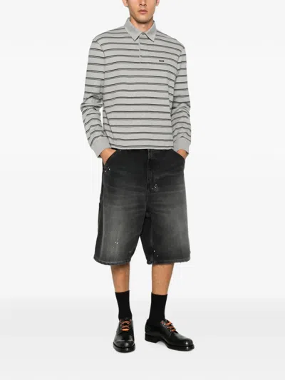 Vetements Horizontal Stripe Pattern Polo Collar In Multi
