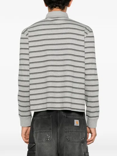 Vetements Horizontal Stripe Pattern Polo Collar In Multi