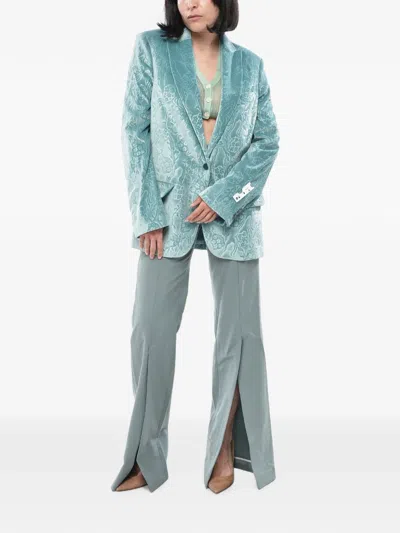 Off-white Buttoned Blazer In Blue