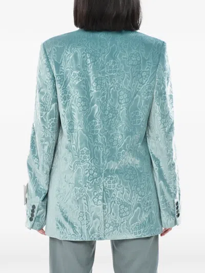 Off-white Buttoned Blazer In Blue