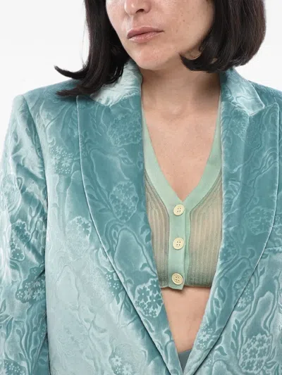 Off-white Buttoned Blazer In Blue
