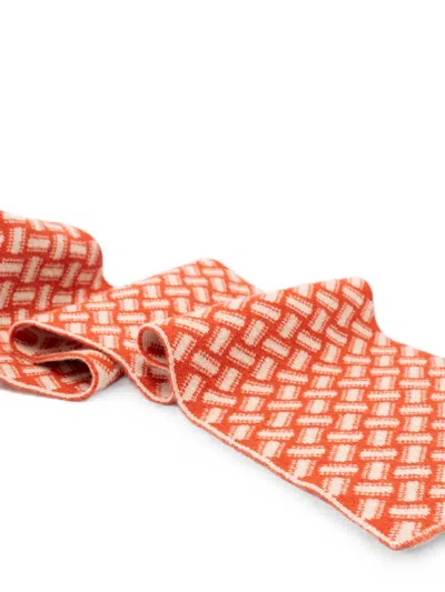 Drumohr Biscottino Geometric-pattern Scarf In Pattern