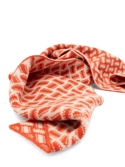 Drumohr Biscottino Geometric-pattern Scarf In Pattern