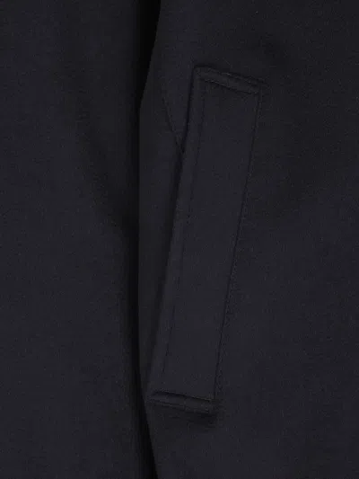 Herno High-neck Button-up Jacket In Blue