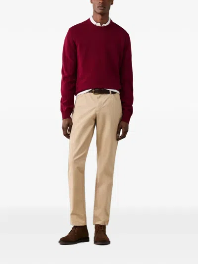 Hackett London Elbow-patch Sweater In Red