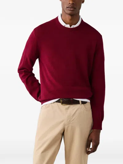 Hackett London Elbow-patch Sweater In Red
