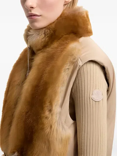Moncler Blaireau 2-in-1 Shearling Down Jacket In Multi