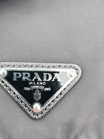 Pre-owned Prada Buckled Messenger Bag In Black