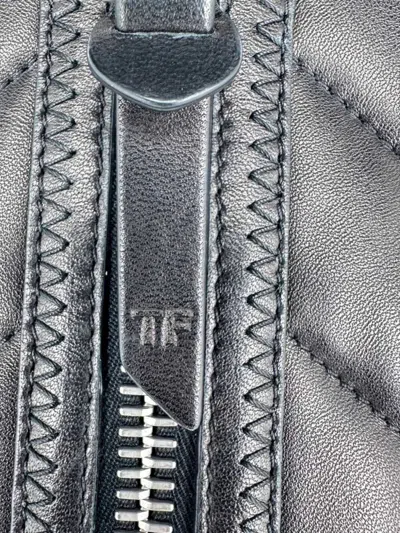 Pre-owned Tom Ford Quilted Biker Jacket In Black