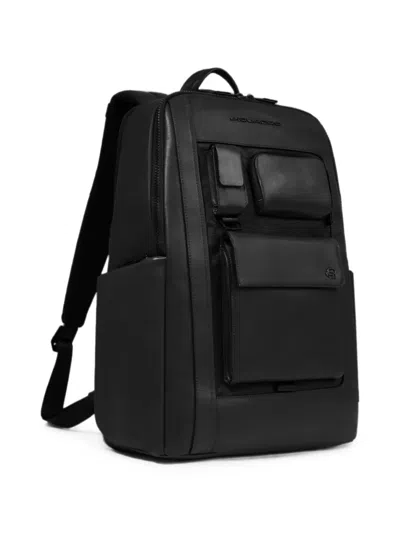 Piquadro Multi-pocket Backpack In Black