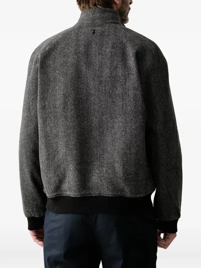 Trussardi Reversible Herringbone-pattern Jacket In Neutral