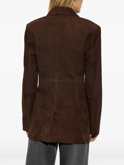 Arma Safia Double-breasted Jacket In Brown