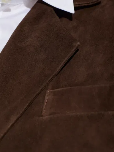 Arma Safia Double-breasted Jacket In Brown