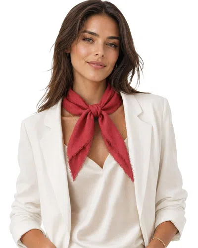 Blue Pacific Solid Cashmere-blend Neckerchief In Red