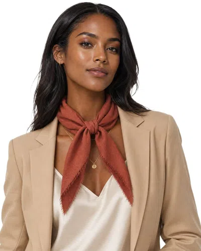 Blue Pacific Solid Cashmere-blend Neckerchief In Red