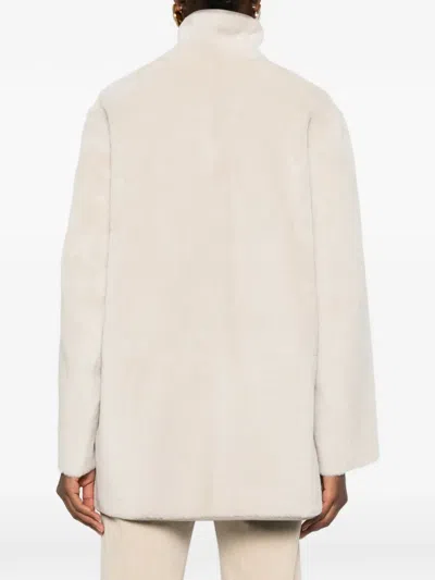 Simonetta Ravizza Reversible Shearling Coat In Neutral
