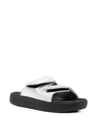 Veja Etna Touch-strap Flat Sandals In Silver
