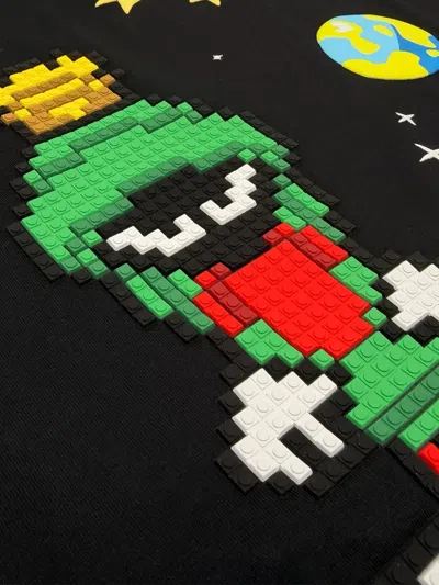 Mostly Heard Rarely Seen 8-bit Alien-print T-shirt In Black